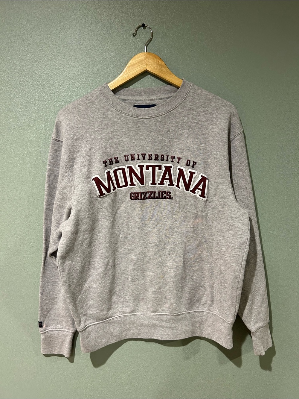 Jansport Gray Crewneck Sweatshirt with Maroon Montana Logo